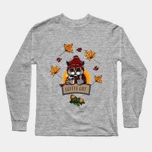 Autumn - Coffee Cat Long Sleeve T-Shirt
